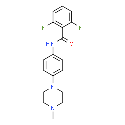 ChemSpider 2D Image | 2,6-Difluoro-N-[4-(4-methyl-1-piperazinyl)phenyl]benzamide | C18H19F2N3O