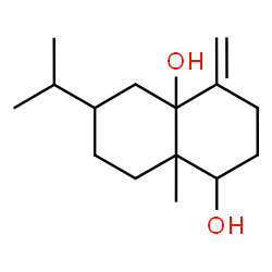 ChemSpider 2D Image | 6-Isopropyl-8a-methyl-4-methylene-octahydro-naphthalene-1,4a-diol | C15H26O2