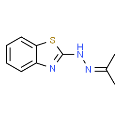 ChemSpider 2D Image | 2-(2-Isopropylidenehydrazino)-1,3-benzothiazole | C10H11N3S