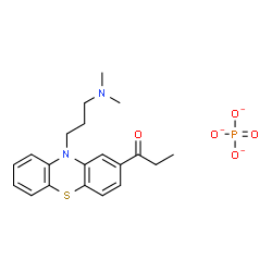 ChemSpider 2D Image | 1-(10-(3-(Dimethylamino)propyl)-10H-phenothiazin-2-yl)propan-1-onephosphate | C20H24N2O5PS