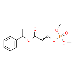 ChemSpider 2D Image | 1-Phenylethyl 3-[(dimethoxyphosphinyl)oxy]-2-butenoate | C14H19O6P