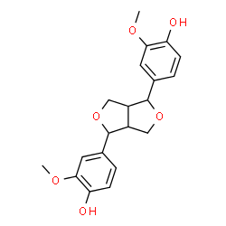 ChemSpider 2D Image | 4,4'-Tetrahydro-1H,3H-furo[3,4-c]furan-1,4-diylbis(2-methoxyphenol) | C20H22O6