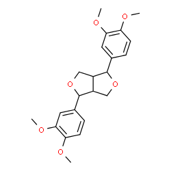ChemSpider 2D Image | 1,4-Bis(3,4-dimethoxyphenyl)tetrahydro-1H,3H-furo[3,4-c]furan | C22H26O6
