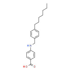 ChemSpider 2D Image | 4-[(4-Heptylbenzyl)amino]benzoic acid | C21H27NO2
