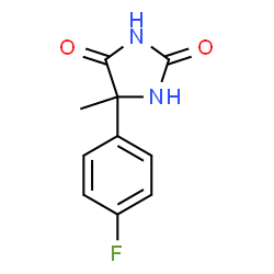 ChemSpider 2D Image | 5-(4-Fluorophenyl)-5-methyl-2,4-imidazolidinedione | C10H9FN2O2