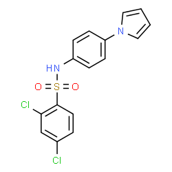 ChemSpider 2D Image | 2,4-Dichloro-N-[4-(1H-pyrrol-1-yl)phenyl]benzenesulfonamide | C16H12Cl2N2O2S