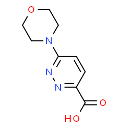 ChemSpider 2D Image | 6-(4-Morpholinyl)-3-pyridazinecarboxylic acid | C9H11N3O3