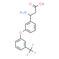ChemSpider 2D Image | Î²-Amino-3-[3-(trifluoromethyl)phenoxy]benzenepropanoic acid | C16H14F3NO3