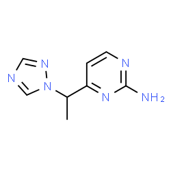 ChemSpider 2D Image | 4-[1-(1H-1,2,4-Triazol-1-yl)ethyl]-2-pyrimidinamine | C8H10N6