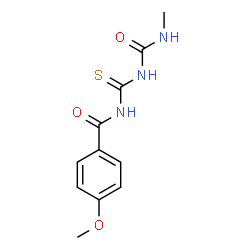 ChemSpider 2D Image | 4-Methoxy-N-[(methylcarbamoyl)carbamothioyl]benzamide | C11H13N3O3S