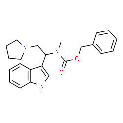 ChemSpider 2D Image | Benzyl [1-(1H-indol-3-yl)-2-(1-pyrrolidinyl)ethyl]methylcarbamate | C23H27N3O2