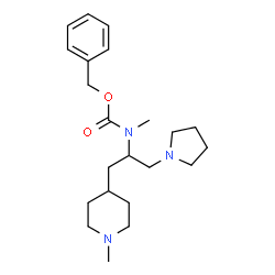 ChemSpider 2D Image | Benzyl methyl[1-(1-methyl-4-piperidinyl)-3-(1-pyrrolidinyl)-2-propanyl]carbamate | C22H35N3O2