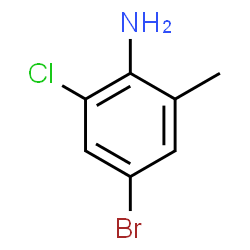 ChemSpider 2D Image | 4-Bromo-6-chloro-o-toluidine | C7H7BrClN