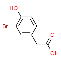 ChemSpider 2D Image | 3-Bromo-4-hydroxyphenylacetic acid | C8H7BrO3