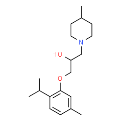 ChemSpider 2D Image | 1-(2-Isopropyl-5-methylphenoxy)-3-(4-methyl-1-piperidinyl)-2-propanol | C19H31NO2