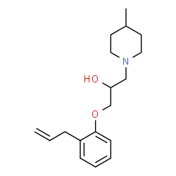 ChemSpider 2D Image | 1-(2-Allylphenoxy)-3-(4-methyl-1-piperidinyl)-2-propanol | C18H27NO2