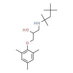 ChemSpider 2D Image | 1-(Mesityloxy)-3-[(2,4,4-trimethyl-2-pentanyl)amino]-2-propanol | C20H35NO2