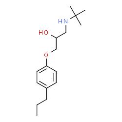 ChemSpider 2D Image | 1-(tert-Butylamino)-3-(4-propylphenoxy)propan-2-ol | C16H27NO2