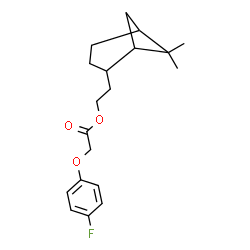 ChemSpider 2D Image | 2-(6,6-Dimethylbicyclo[3.1.1]hept-2-yl)ethyl (4-fluorophenoxy)acetate | C19H25FO3