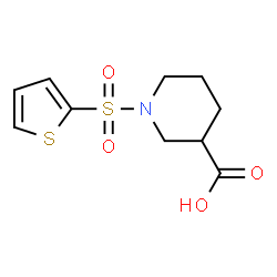ChemSpider 2D Image | 1-(2-Thienylsulfonyl)-3-piperidinecarboxylic acid | C10H13NO4S2