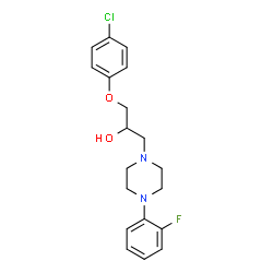 ChemSpider 2D Image | 1-(4-Chlorophenoxy)-3-[4-(2-fluorophenyl)-1-piperazinyl]-2-propanol | C19H22ClFN2O2