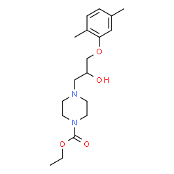 ChemSpider 2D Image | Ethyl 4-[3-(2,5-dimethylphenoxy)-2-hydroxypropyl]-1-piperazinecarboxylate | C18H28N2O4