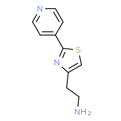 ChemSpider 2D Image | 2-(2-(Pyridin-4-yl)thiazol-4-yl)ethanamine | C10H11N3S