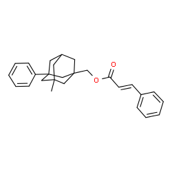 ChemSpider 2D Image | (3-Methyl-5-phenyladamantan-1-yl)methyl (2E)-3-phenylacrylate | C27H30O2
