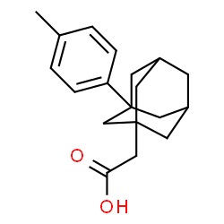 ChemSpider 2D Image | [3-(4-Methylphenyl)adamantan-1-yl]acetic acid | C19H24O2