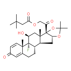 ChemSpider 2D Image | triamcinolone hexacetonide | C30H41FO7