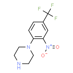 ChemSpider 2D Image | 3-Nitro-4-(1-piperazinyl)benzotrifluoride | C11H12F3N3O2