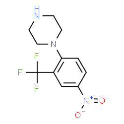 ChemSpider 2D Image | 1-[4-Nitro-2-(trifluoromethyl)phenyl]piperazine | C11H12F3N3O2