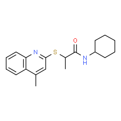 ChemSpider 2D Image | N-Cyclohexyl-2-[(4-methyl-2-quinolinyl)sulfanyl]propanamide | C19H24N2OS