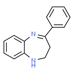ChemSpider 2D Image | 4-Phenyl-2,3-dihydro-1H-1,5-benzodiazepine | C15H14N2