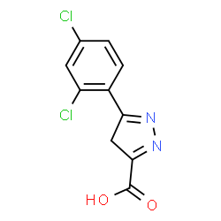 ChemSpider 2D Image | 5-(2,4-Dichlorophenyl)-4H-pyrazole-3-carboxylic acid | C10H6Cl2N2O2