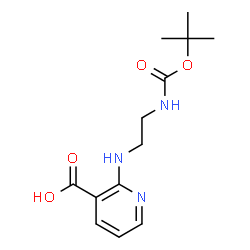 ChemSpider 2D Image | 2-(2-tert-Butoxycarbonylamino-ethylamino)-nicotinic acid | C13H19N3O4