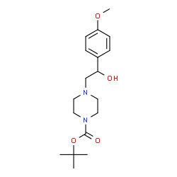 ChemSpider 2D Image | tert-butyl 4-[2-hydroxy-2-(4-methoxyphenyl)ethyl]piperazine-1-carboxylate | C18H28N2O4
