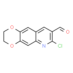 ChemSpider 2D Image | 7-Chloro-2,3-dihydro[1,4]dioxino[2,3-g]quinoline-8-carbaldehyde | C12H8ClNO3