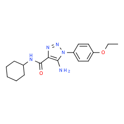 ChemSpider 2D Image | 5-Amino-N-cyclohexyl-1-(4-ethoxyphenyl)-1H-1,2,3-triazole-4-carboxamide | C17H23N5O2