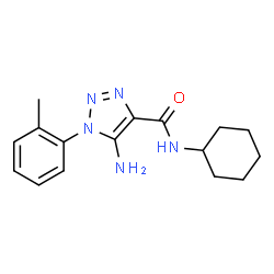 ChemSpider 2D Image | 5-Amino-N-cyclohexyl-1-(2-methylphenyl)-1H-1,2,3-triazole-4-carboxamide | C16H21N5O