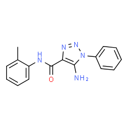 ChemSpider 2D Image | 5-Amino-N-(2-methylphenyl)-1-phenyl-1H-1,2,3-triazole-4-carboxamide | C16H15N5O