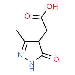 ChemSpider 2D Image | (3-Methyl-5-oxo-4,5-dihydro-1H-pyrazol-4-yl)acetic acid | C6H8N2O3