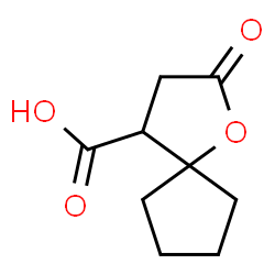ChemSpider 2D Image | 2-Oxo-1-oxaspiro[4.4]nonane-4-carboxylic acid | C9H12O4