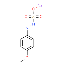 ChemSpider 2D Image | Sodium 2-(4-methoxyphenyl)hydrazinesulfonate | C7H9N2NaO4S