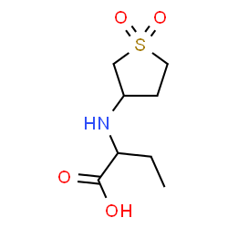 ChemSpider 2D Image | 2-((1,1-Dioxidotetrahydrothiophen-3-yl)amino)butanoic acid | C8H15NO4S
