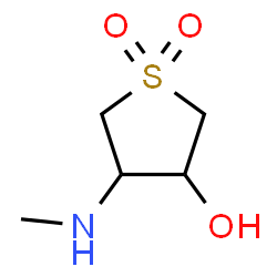 ChemSpider 2D Image | 4-(Methylamino)tetrahydro-3-thiopheneol 1,1-dioxide | C5H11NO3S