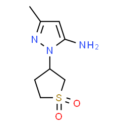 ChemSpider 2D Image | 1-(1,1-Dioxidotetrahydro-3-thienyl)-3-methyl-1H-pyrazol-5-amine | C8H13N3O2S
