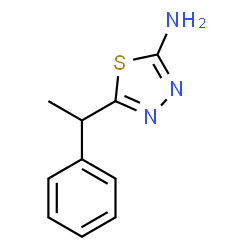 ChemSpider 2D Image | 5-(1-Phenylethyl)-1,3,4-thiadiazol-2-amine | C10H11N3S