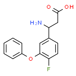 ChemSpider 2D Image | 3-Amino-3-(4-fluoro-3-phenoxyphenyl)propanoic acid | C15H14FNO3