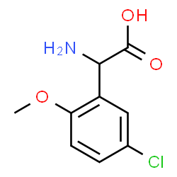 ChemSpider 2D Image | Amino(5-chloro-2-methoxyphenyl)acetic acid | C9H10ClNO3